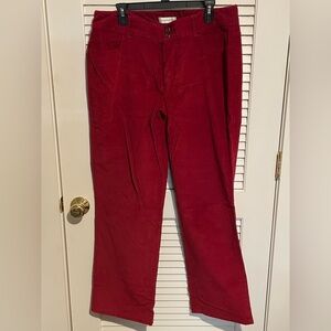 Women’s Dark Red CHRISTOPHER & BANKS Corduroy Pants